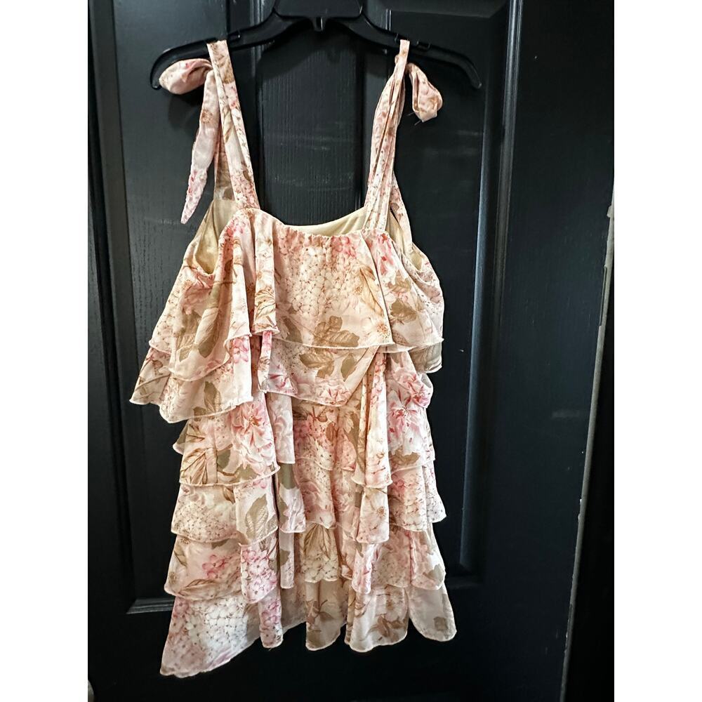 Show Me Your MuMu Women's Rowen Hydrangea Blooms Ruffle Mini Dress Size Small - Picture 7 of 12